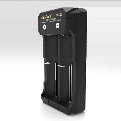 VCQ4 4-Slot Intelligent Battery Charger Portable for 3.7V Lithium 18650 26650 21700 18500 18350 1.2V NI-MH Ni-Cd AA AAA